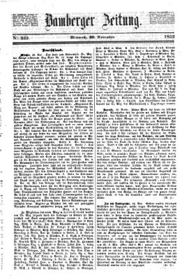 Bamberger Zeitung Mittwoch 30. November 1853
