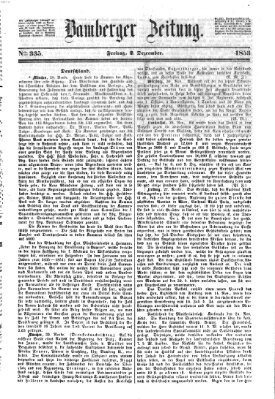 Bamberger Zeitung Freitag 2. Dezember 1853