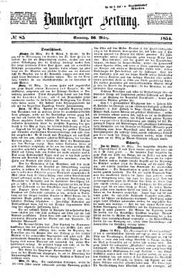 Bamberger Zeitung Sonntag 26. März 1854