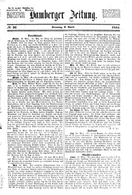 Bamberger Zeitung Sonntag 2. April 1854