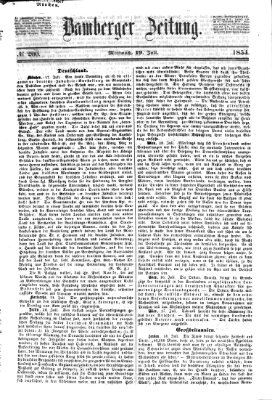 Bamberger Zeitung Mittwoch 19. Juli 1854