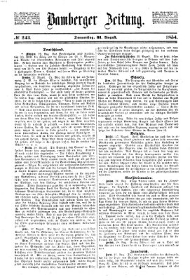 Bamberger Zeitung Donnerstag 31. August 1854