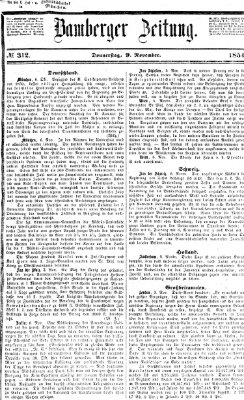 Bamberger Zeitung Donnerstag 9. November 1854