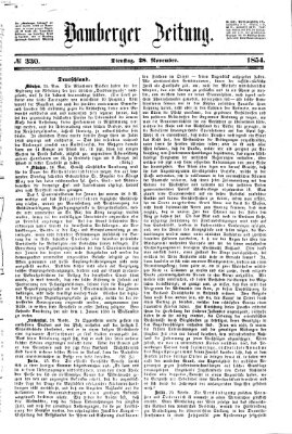 Bamberger Zeitung Dienstag 28. November 1854