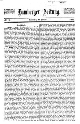 Bamberger Zeitung Donnerstag 11. Januar 1855