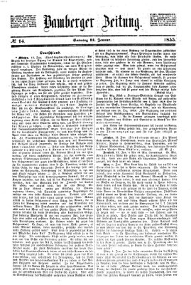 Bamberger Zeitung Sonntag 14. Januar 1855