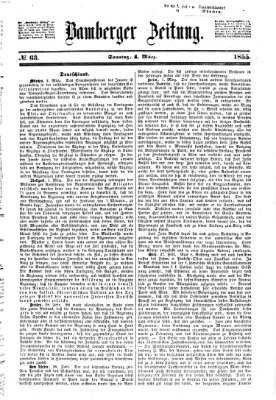 Bamberger Zeitung Sonntag 4. März 1855