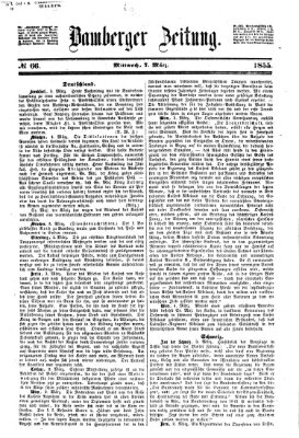 Bamberger Zeitung Mittwoch 7. März 1855
