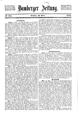 Bamberger Zeitung Samstag 14. April 1855