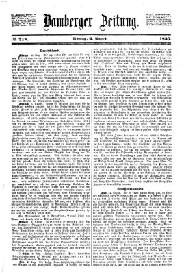 Bamberger Zeitung Montag 6. August 1855