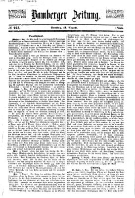Bamberger Zeitung Samstag 11. August 1855