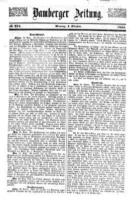 Bamberger Zeitung Montag 1. Oktober 1855
