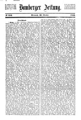 Bamberger Zeitung Mittwoch 10. Oktober 1855