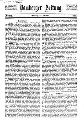 Bamberger Zeitung Sonntag 14. Oktober 1855