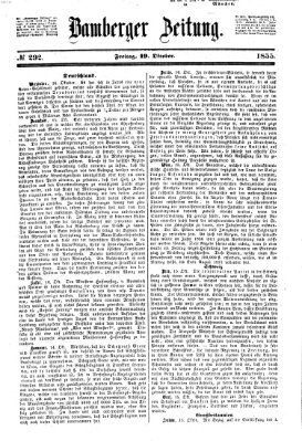 Bamberger Zeitung Freitag 19. Oktober 1855