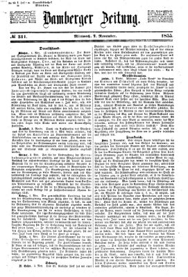 Bamberger Zeitung Mittwoch 7. November 1855