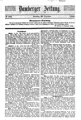 Bamberger Zeitung Samstag 22. Dezember 1855
