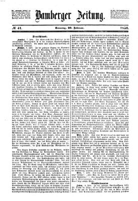 Bamberger Zeitung Sonntag 10. Februar 1856