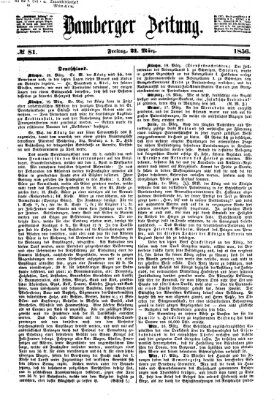 Bamberger Zeitung Freitag 21. März 1856