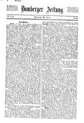 Bamberger Zeitung Mittwoch 23. April 1856
