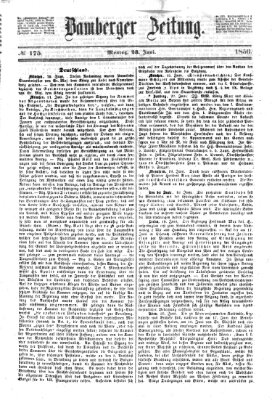 Bamberger Zeitung Montag 23. Juni 1856