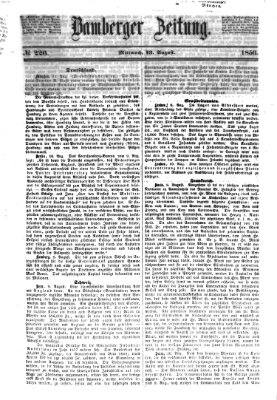 Bamberger Zeitung Mittwoch 13. August 1856