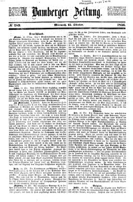 Bamberger Zeitung Mittwoch 15. Oktober 1856