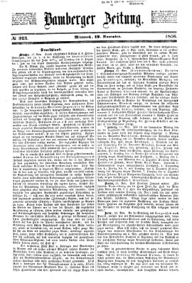 Bamberger Zeitung Mittwoch 19. November 1856