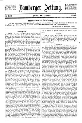 Bamberger Zeitung Freitag 19. Dezember 1856