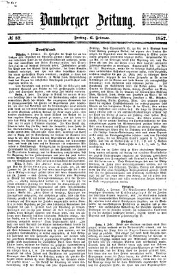 Bamberger Zeitung Freitag 6. Februar 1857