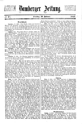 Bamberger Zeitung Dienstag 17. Februar 1857