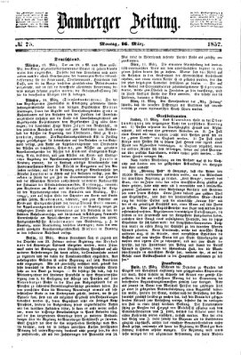 Bamberger Zeitung Montag 16. März 1857