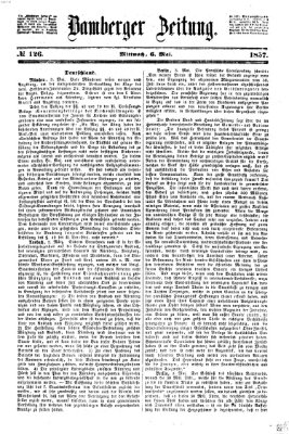 Bamberger Zeitung Mittwoch 6. Mai 1857