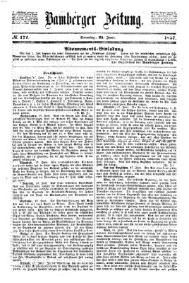 Bamberger Zeitung Sonntag 21. Juni 1857