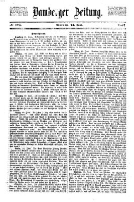 Bamberger Zeitung Mittwoch 24. Juni 1857