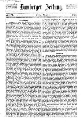 Bamberger Zeitung Freitag 26. Juni 1857