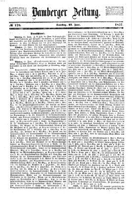 Bamberger Zeitung Samstag 27. Juni 1857