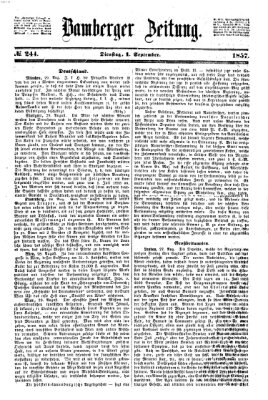Bamberger Zeitung Dienstag 1. September 1857