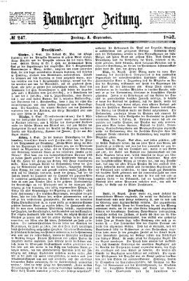 Bamberger Zeitung Freitag 4. September 1857