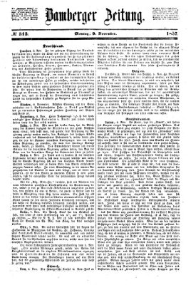 Bamberger Zeitung Montag 9. November 1857