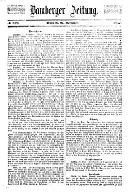Bamberger Zeitung Mittwoch 25. November 1857