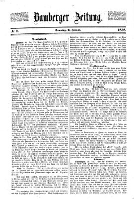 Bamberger Zeitung Sonntag 3. Januar 1858