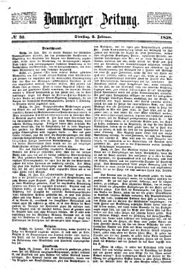 Bamberger Zeitung Dienstag 2. Februar 1858