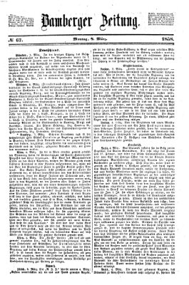 Bamberger Zeitung Montag 8. März 1858