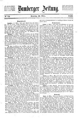 Bamberger Zeitung Sonntag 14. März 1858