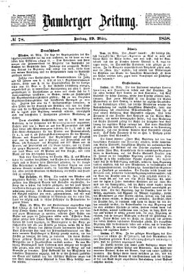 Bamberger Zeitung Freitag 19. März 1858