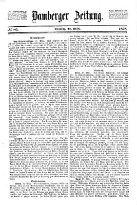 Bamberger Zeitung Sonntag 21. März 1858