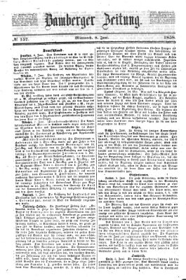 Bamberger Zeitung Mittwoch 9. Juni 1858