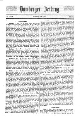 Bamberger Zeitung Sonntag 11. Juli 1858