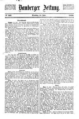 Bamberger Zeitung Dienstag 27. Juli 1858